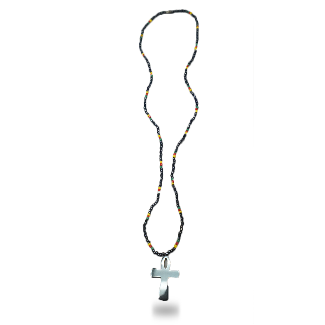 Hematite 2025 cross necklace