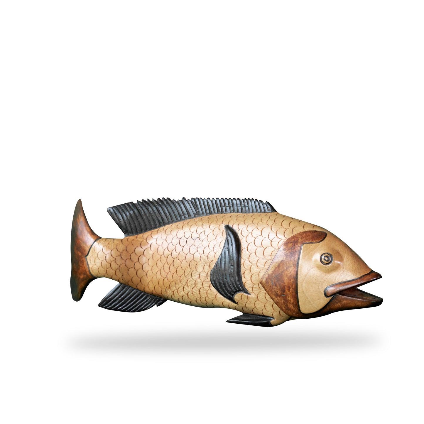 Cedarwood Snapperfish Carving