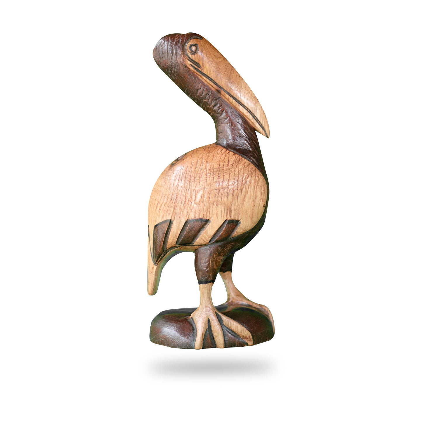 Cedarwood Pelican Carving