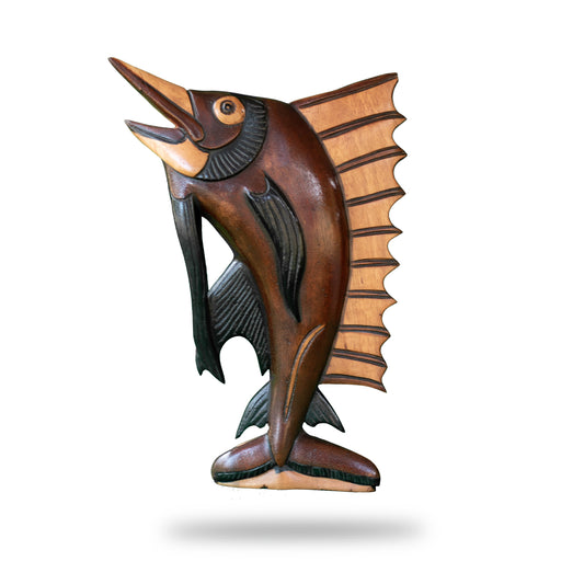 Cedarwood Swordfish Carving