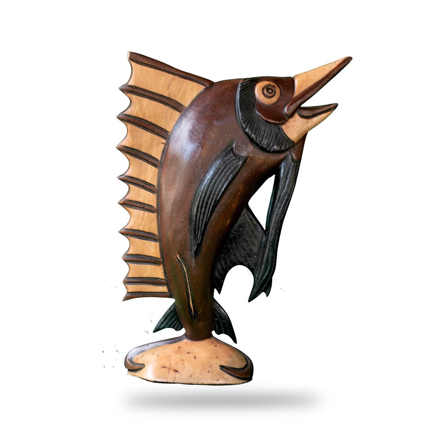 Cedarwood Swordfish Carving