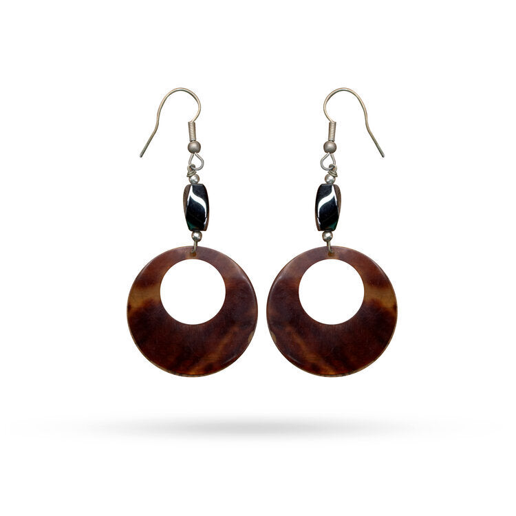 Wooden Circle Earrings