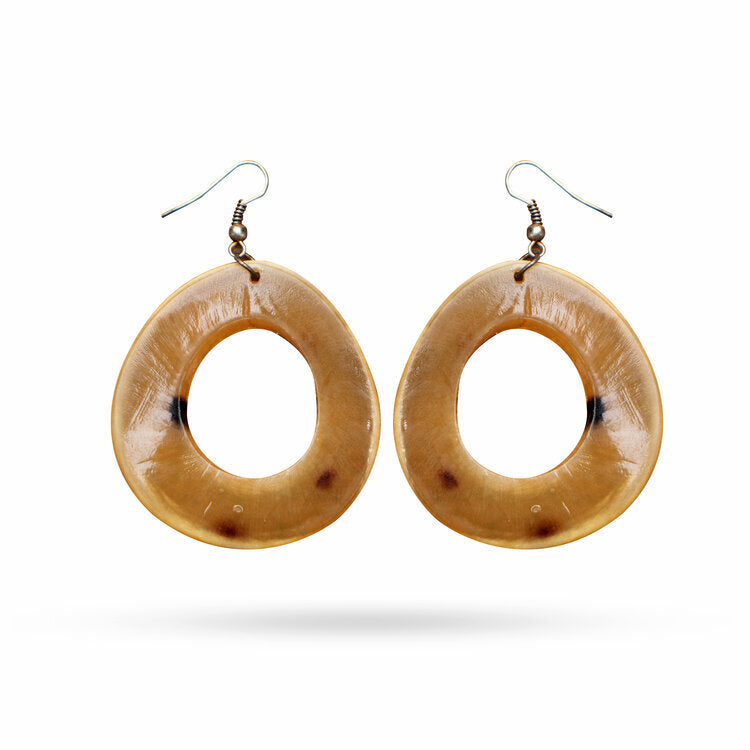 Wooden Circle Earrings