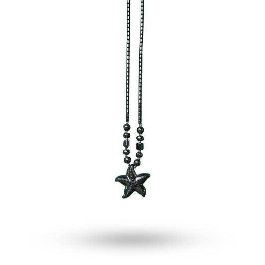 Black Starfish Hematite Necklace