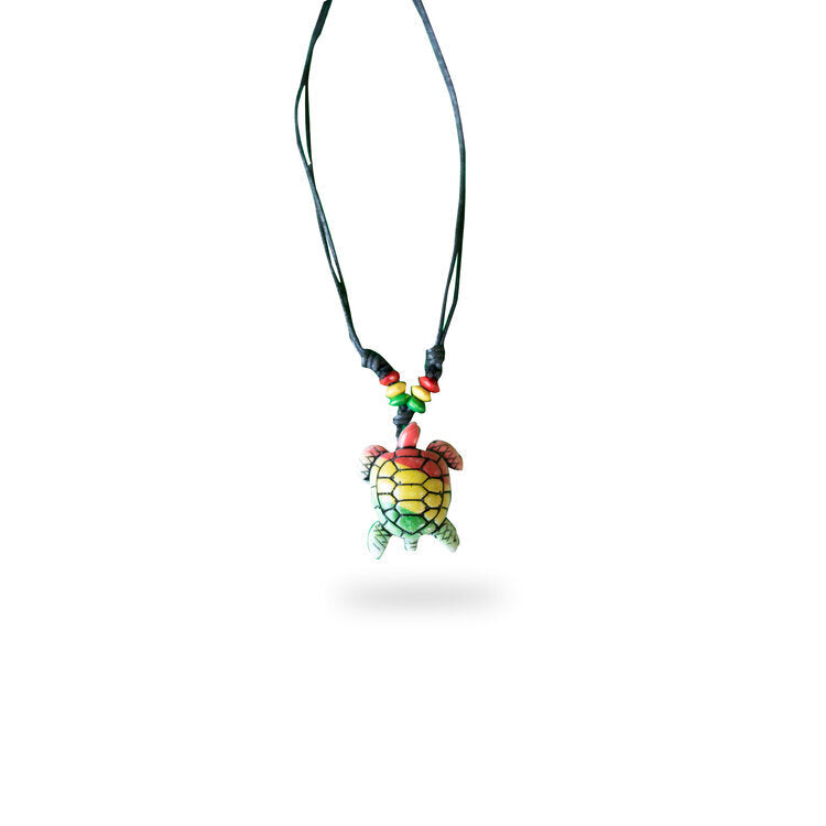 Rasta Sea Turtle Necklace โ YAAHDY.COM