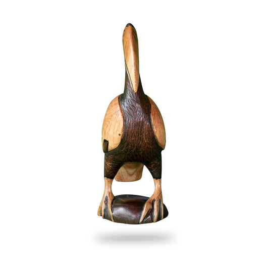 Cedarwood Pelican Carving